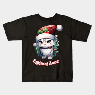 Cookies & Milk Christmas Cat Kids T-Shirt